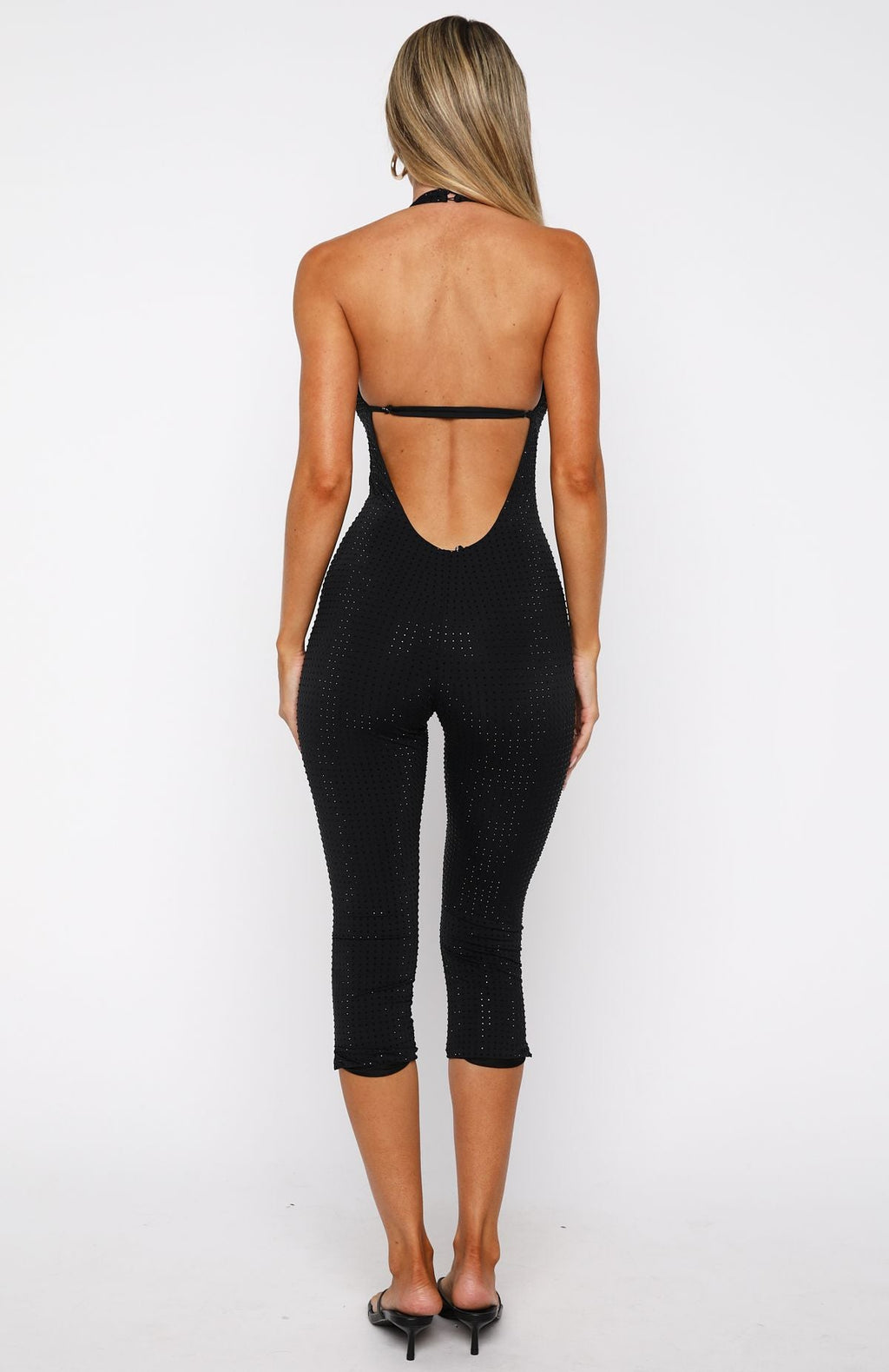 Retrograde Romance Embellished Jumpsuit Black