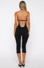 Retrograde Romance Embellished Jumpsuit Black