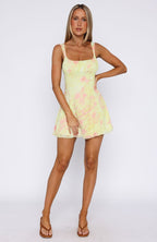 Hazy Day Mini Dress Wild Lemon