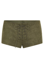 Don't Speak Faux Suede Shorts Cactus