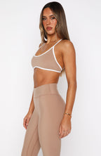 Relentless Sports Bra Caramel/White