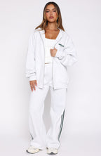 Lucky Thirteen Charise Wide Leg Sweatpants Grey Marle