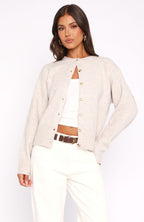 Helping Hand Knit Cardigan Oat