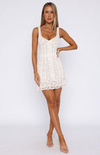 Lights Out Mini Dress Off White