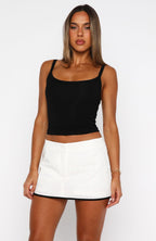 Taking Opportunities Mini Skort Off White