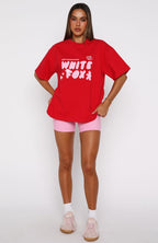 All I Want For Christmas Oversized Tee Red