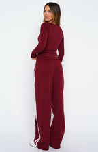 Found You Out Track Pants Burgundy