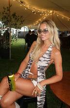 Regret Nothing Halter Top Zebra