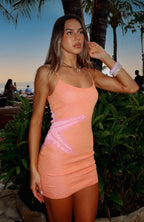 Endless Summer Vibes Knit Mini Dress Orange/Pink