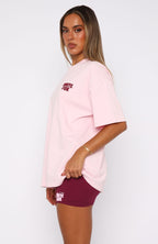 11th Street City Girl At Heart Oversized Tee Strawberry Whip