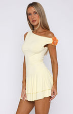 Lovey Dovey Mini Dress Lemon