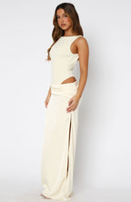 Moonlight Muse Maxi Dress Lemon