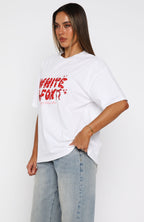 Christmas Feeling Oversized Tee White