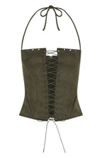 Don't Speak Faux Suede Bustier Cactus