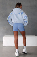 Serving Up Cropped Hoodie Baby Blue