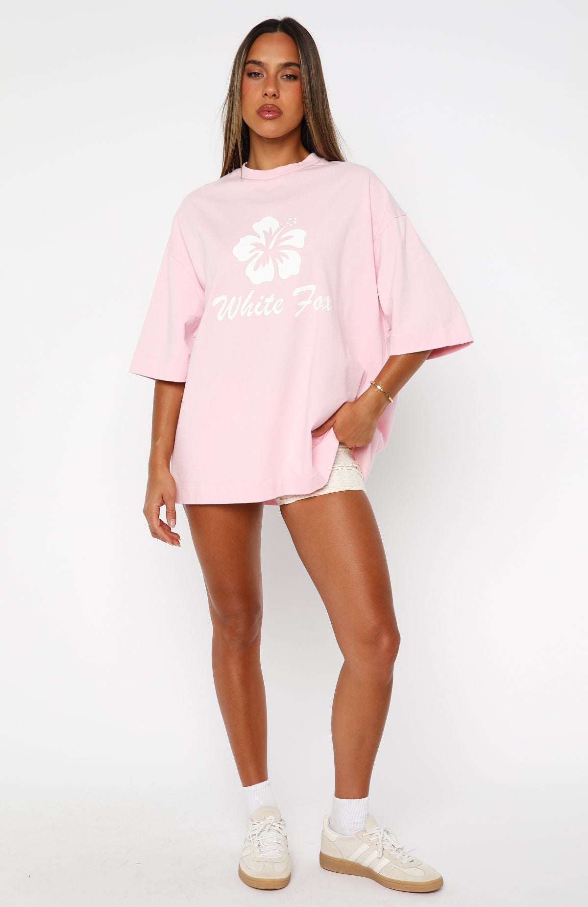 Own Your Glow Oversized Tee Pink