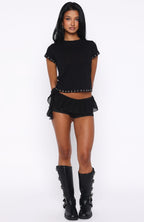 Wild Attraction Mini Shorts Black