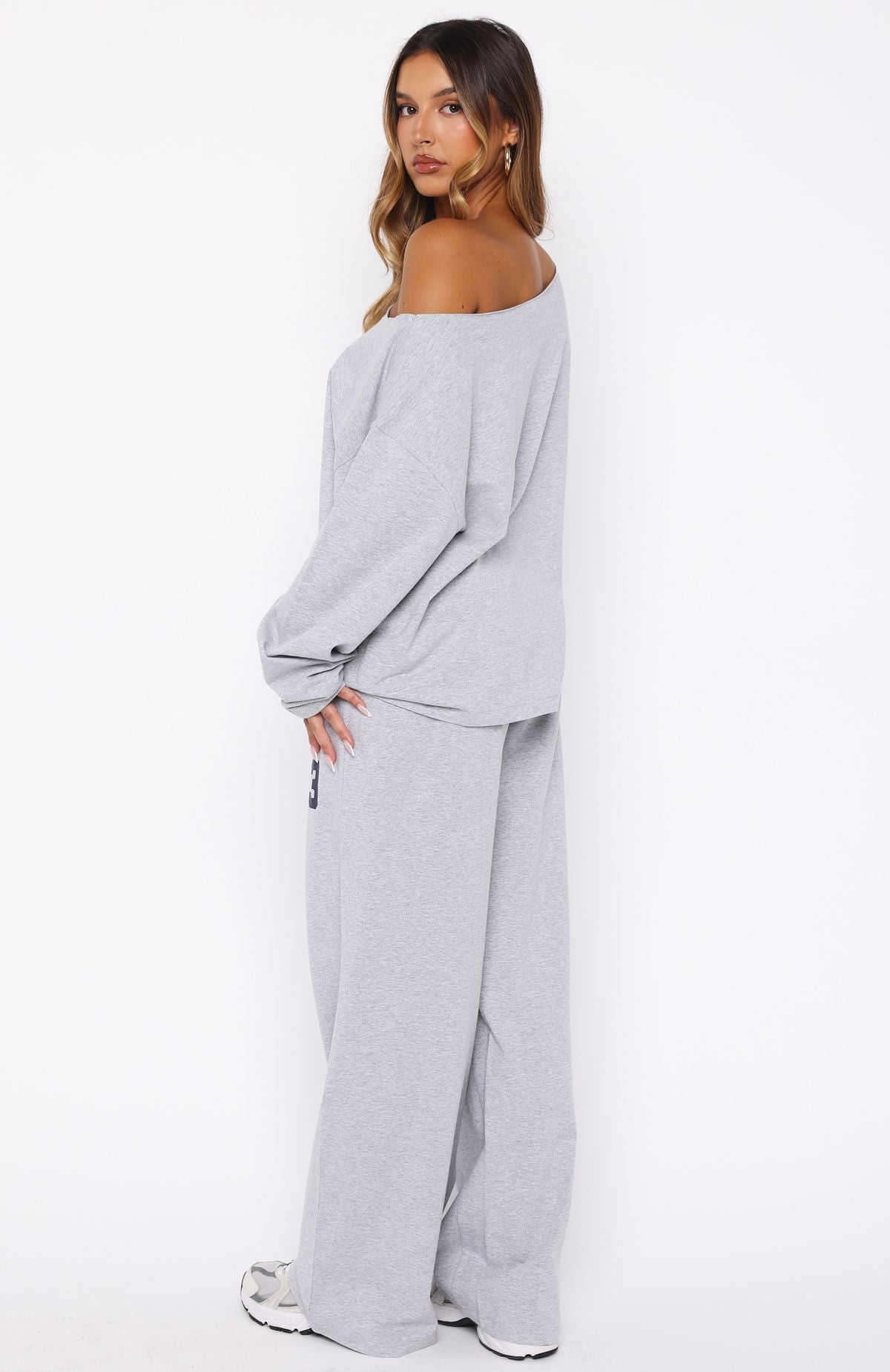 Only One Left Track Pants Grey Marle