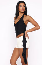 Sunset Soiree Halter Top Black