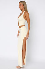 Made You Look Maxi Skirt Bone