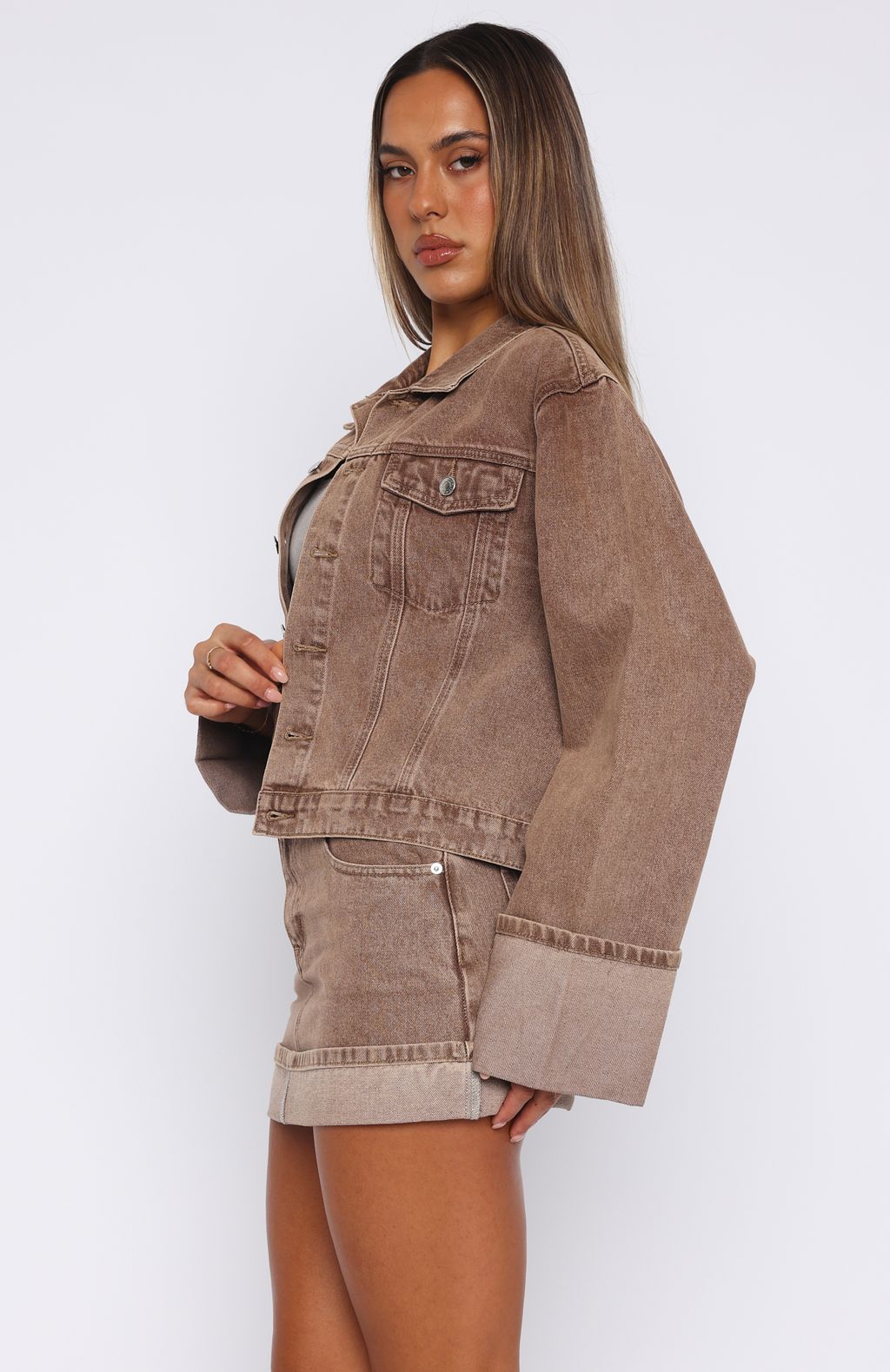 Charlotte Denim Jacket Tan Wash