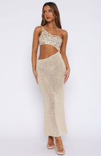 Turritella Treasure Crochet Maxi Dress Shell