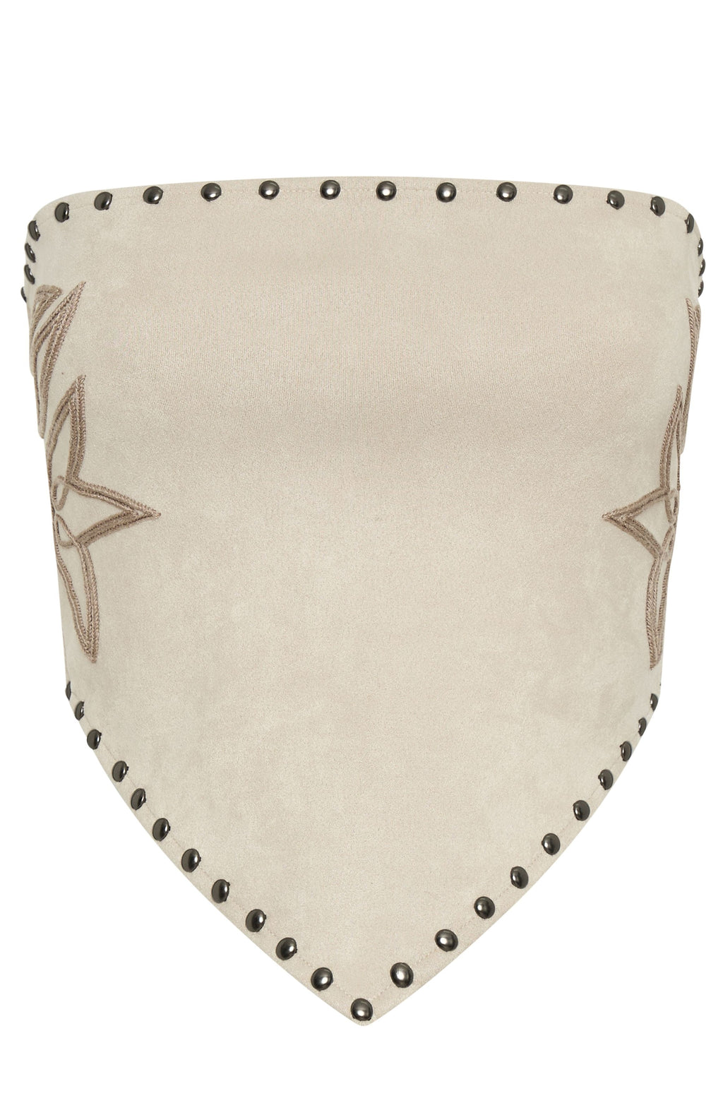 Rumours Strapless Faux Suede Top Blonde