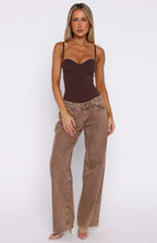 Stuck To You Bodysuit Chocolate