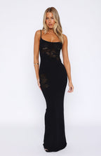 Deep Love Knit Maxi Dress Black