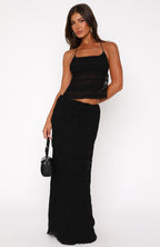 Hold Out Halter Top Black
