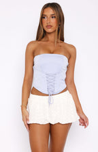 Dreamer's Anthem Strapless Bustier Cornflower Blue