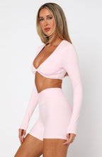 Keep Up High Waisted Shorts 4 Ballet Pink