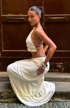 No Contact Maxi Skirt Off White