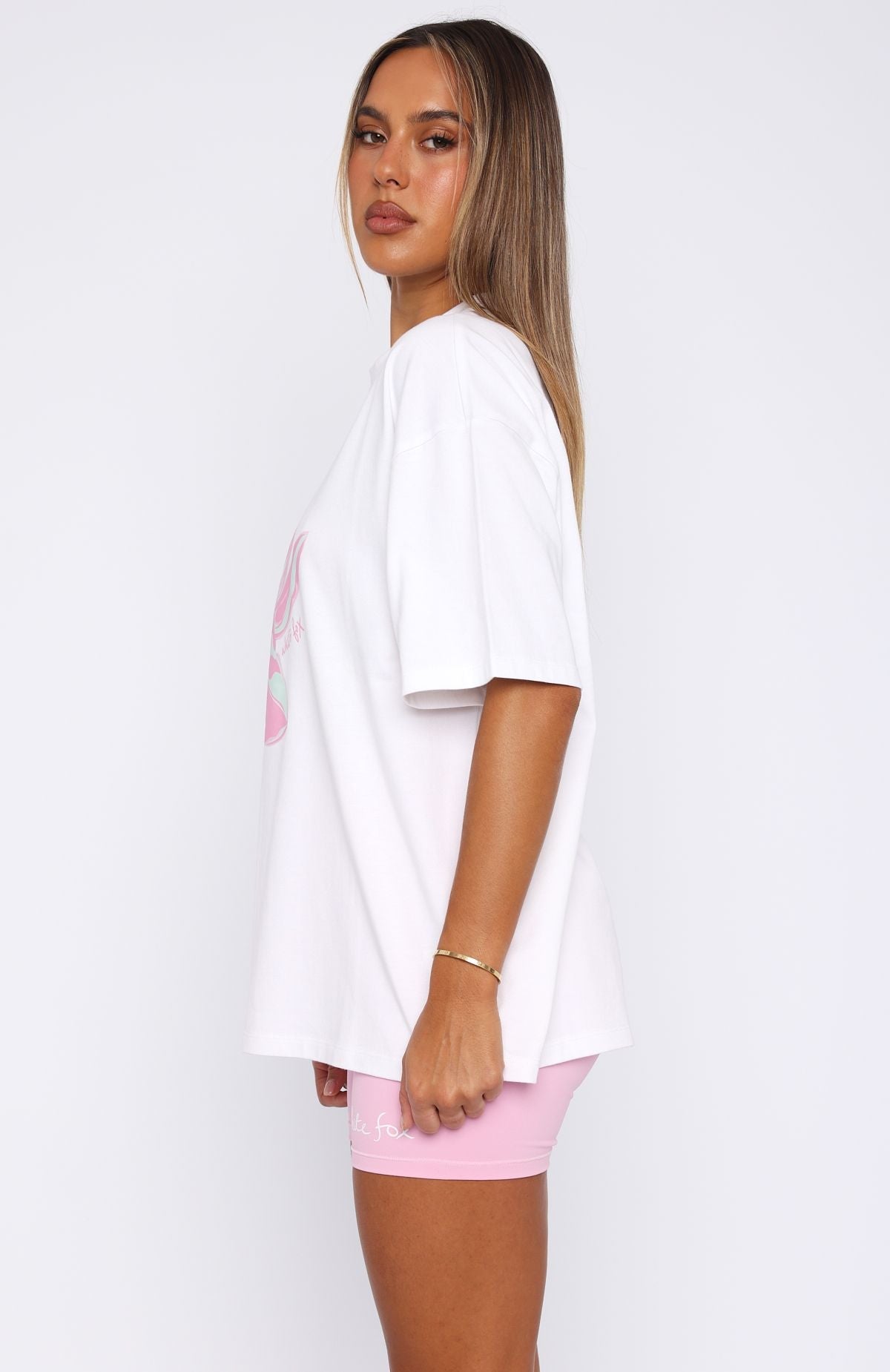 Pick You A Flower Oversized Tee White