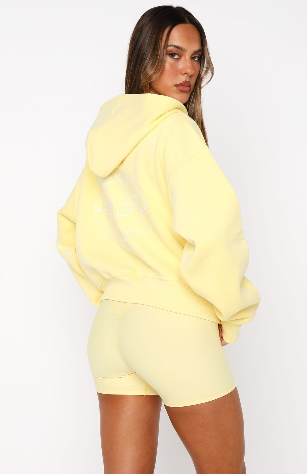 Just Try Again Boxy Zip Front Hoodie Honey