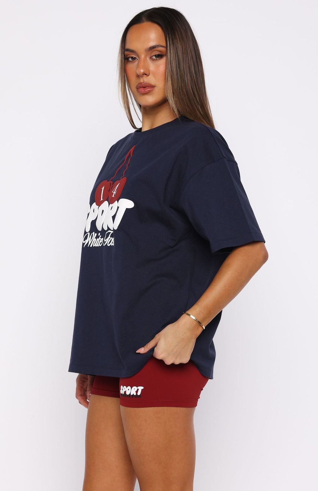 Club 14 Peyton Oversized Tee Navy