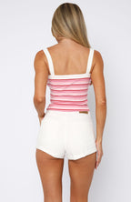 Electric Energy Tank Top Pink Stripe