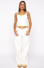 Breaking Loose Tank Top White/Lemon