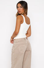 Chill Vibes Tank Top White