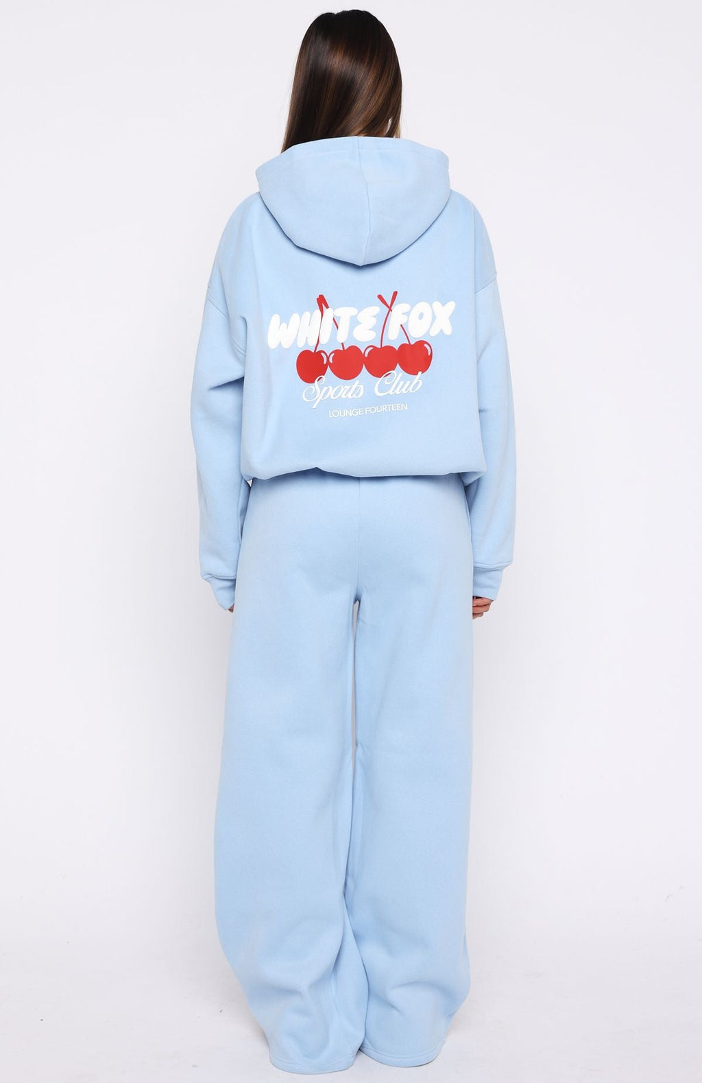 Club 14 Cassie Wide Leg Sweatpants Blue