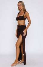 Serenade Me Maxi Skirt Chocolate