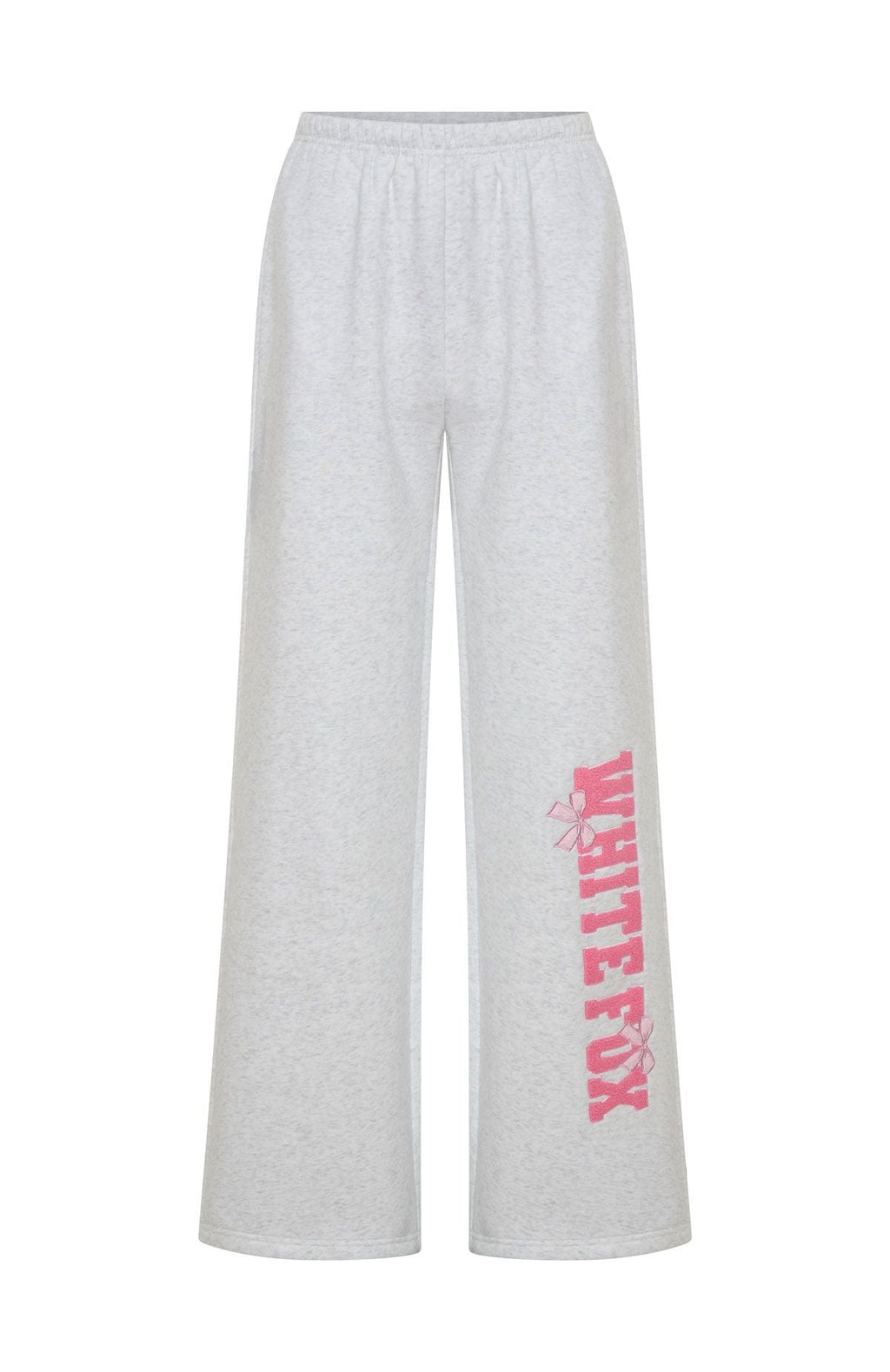 Daydreamers Madeline Wide Leg Sweatpants Grey Marle