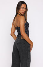 Just Your Type Bustier Black/White Polka Dot