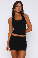 The Fast Life Halter Top Black