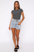 Vera Denim Shorts Light Blue