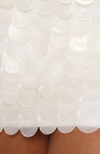 Forgiven Aura Shell Mini Skirt White