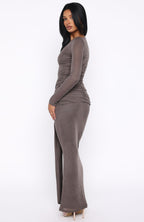 Let Go Of Your Heart Maxi Dress Smokey Chocolate