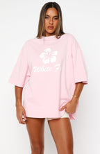 Own Your Glow Oversized Tee Pink