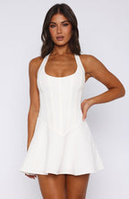 We Belong Halter Mini Dress White