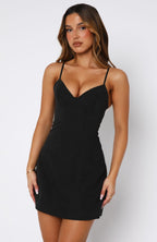 Excuse Me, Darling Mini Dress Black